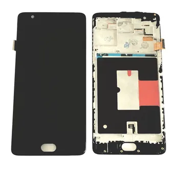 Pre OnePlus 3T A3003 A3010 1+3T LCD Displej+Dotykový Displej s montážou rámu Čierna farba s páskou&nástroje a mäkký ochranný film