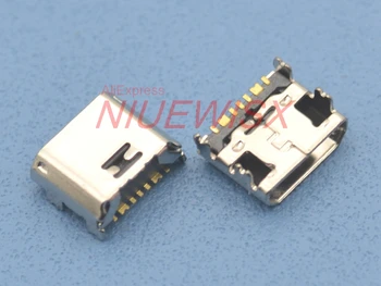 100pc nový 7 PIN 7pin mini micro usb nabíjanie nabíjanie jack konektor konektor dock socket port pre Samsung i9082 i9080 i879 i8552 i869