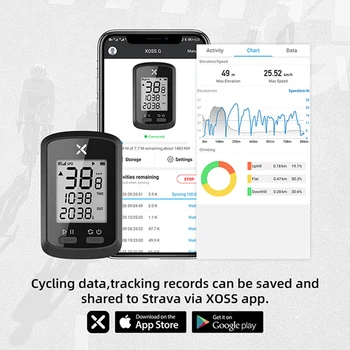 XOSS 1.8 Palce Bicyklov, Bezdrôtová Cyklistické Počítač GPS Bicykli Rýchlomer G Plus Bluetooth ANT+ Kadencie Rýchlosti Srdcovej frekvencie Snímač Mount