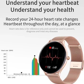 LIGE Smart Hodinky Ženy Nepremokavé Fitness Tracker 9.0 mm ultra-tenké telo Srdcovej frekvencie, Krvného Tlaku SmartWatch Mužov Pre IOS a Android