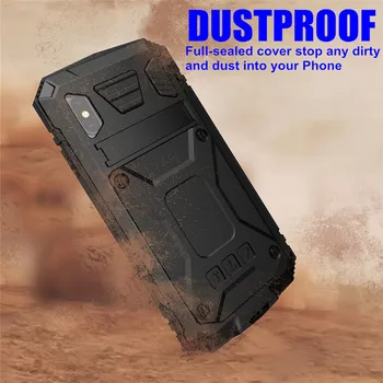 Plné Telo Ťažkých Dropproof Telefón puzdro Pre iPhone XS Max XR Prachotesný Shockproof Stojan Tvrdeného skla, Kovu, Krytu