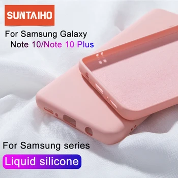 Tekutý Silikónový Obal Pre Samsung Galaxy A50 A70 S10 Note10 Plus Mäkké Späť Matný Obal Pre Samsung Note10 8 9 S8 S9 S10 Plus Kryt