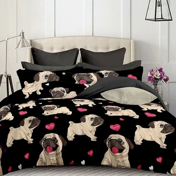 3ks krásne shar pei psa posteľná bielizeň set home posteľná bielizeň nastaviť perinu nastaviť kráľ, Kráľovná veľkosť Deky Kryt Vankúš bytového Textilu