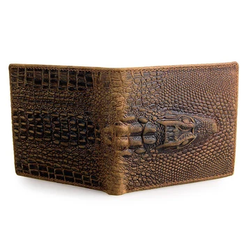 CICICUFF Vintage Slim Peňaženky pravej Kože Mužov, Tenký Mini Peňaženky Krokodíla vzor Peniaze Klip Malá Peňaženka na Kreditné Karty