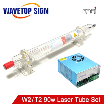 WaveTopSign Reci W2/T2 90W-100W Co2 Laserové Trubice Dia. 80mm/65mm Napájanie HY-DY10 80W pre Co2 Laserové Rytie Stroj na Rezanie