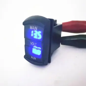 Dual Voltmeter Napätie Batérie Monitor LED Indikátor na Displeji 12V-24V Auto Čln