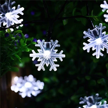 10 m 100 Led 220 V na Vianočný stromček; Snehové Vločky LED Girlandy Víla Svetlo Vianočné Dekorácie pre Domov, Záhradu Svadobné Chri