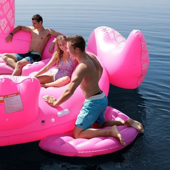 Hodí Sedem Ľudí 530cm Ginormous Flamingo Obrie Jednorožec Nafukovací Čln Pool Party Float Vzduchu Matrac Plávanie Krúžok Hračky boia