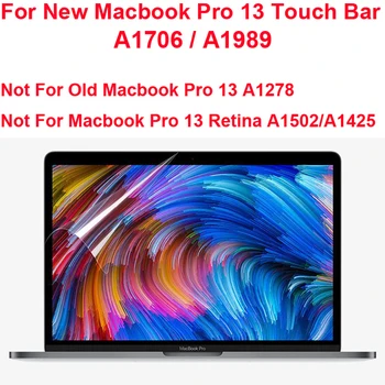 10pcs Zmazať Displej Film pre macbook Pro 13 Dotykový Panel A1706 A1989 A2159 screen Protector macbookpro Touchbar 13.3 Displej Krytu