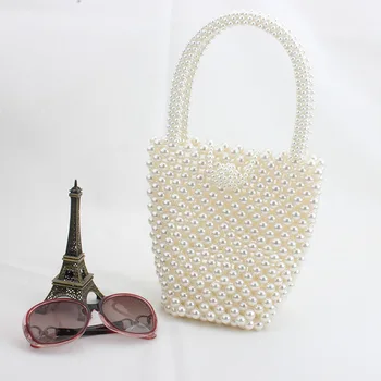 SEKUSA Korálkové duté sa ženy večer tašky vedro pearl spojka ručné štýl kvet kryt svadobné svadobné kabelky