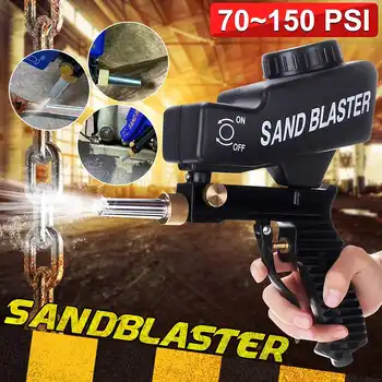 150PSI Prenosné Gravitys Sandblasting Zbrane Pneumatické Malý Stroj na Vrhanie Piesku Nastaviteľné 600cc Pneumatické Sandblasting