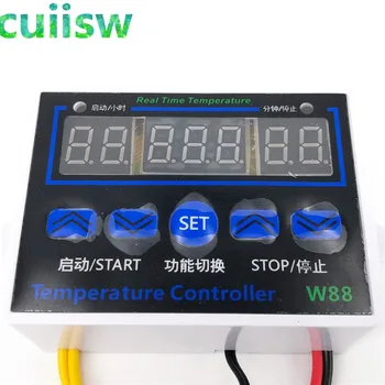 W88 12V/220V 10A Digitálny LED Regulátor Teploty Termostat Spínača Senzoricko