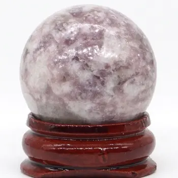 Prírodné Lila Lepidolite Loptu Minerálov Kremeňa Oblasti Masáž Rúk Crystal Ball Uzdravenie Feng Shui Domova Príslušenstvo 30 mm