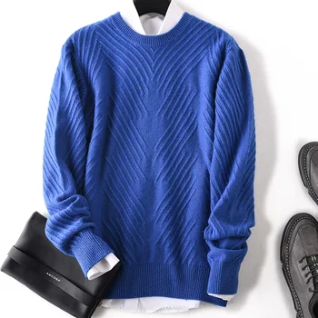 New winter woolen sweater men's turtleneck turtleneck sweater loose long-sleeved warm large knit bottom