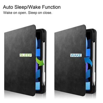 PU Kožené puzdro pre Apple Ipad Vzduchu 4 10.9 palcový 2020 Auto Prebudiť Spánok Shockproof Flip Tablet Ochranný Kryt, Príslušenstvo