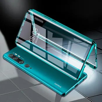 Tvrdé Puzdro Pre Xiao Mi Poznámka 10 Pro Prípade Magnetické Sklenený Kryt Pre Xiao Mi Poznámka 10 Prípade Dual Glass Nárazníka 360° Pre Maximálnu Ochranu