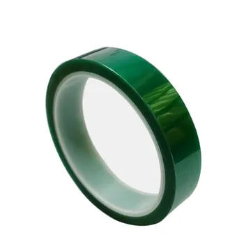 5 Rožkov Šírka 30 mm x 33m PET zelený silikónový film vysoká teplota, lepiaca páska,Zelená Polyesterové Pásky Prášková vrstva Vysokých Temp
