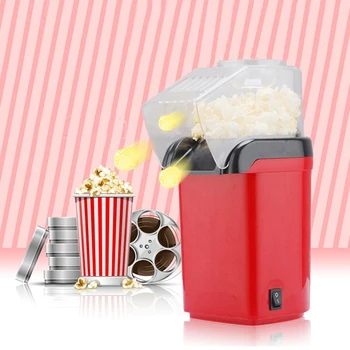 1200W 110V Mini Domácností Zdravé Horúci Vzduch Oil-Free Popcorn Maker Stroj Kukurica Popper Na Domácej Kuchyni Mini Popcorn Maker Stroj
