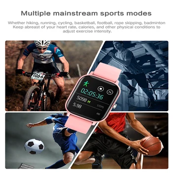 Nové P8 plne Dotykový Displej Smart Hodinky Muž Fitness Tracker Kalórie Monitor Bluetooth Hudbu, Pozerať 1,4 palca Smartchwatch android Wome