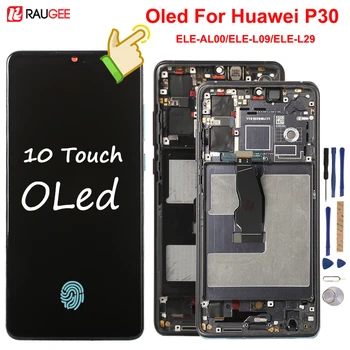 Super Oled Displej Replacment Pre Huawei P30 LCD Displej S Odtlačkov prstov Odomknúť Displej Pre Huawei P30 ELE-AL00/L09/ELE-L29
