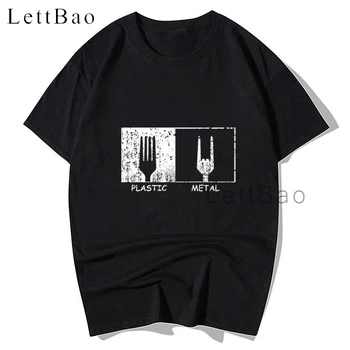 Ťažkých Kovov Pommes Vidlica Grafiky Vytlačené T-shirts Nadrozmerné Harajuku pánske Oblečenie Vintage T Shirt Mužov Hip Hop Oblečenie 2020