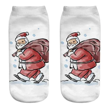 Nový Rok Vytlačené Bavlna Vianočné Ponožky Žena Vintage Módy Darčeky cartoon Vianočné Výrobky perfektné vianočné darčeky носки A50