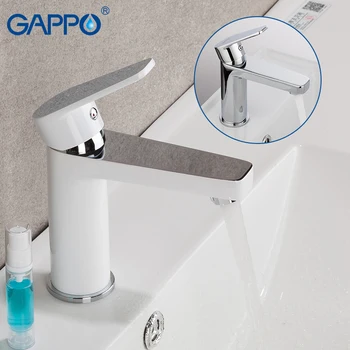 GAPPO Povodí Batérie, biela mosadz kúpeľňa umývadlo umývadlo, batérie, vodou, zmiešavacie kohútiky na šetrenie vody-vodopádu, kohútik tapware torneira