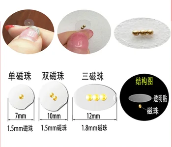 Magnetické Guľôčky /crystal ucho Patch Transparentná Lepiaca Páska Anti-alergické magnetoterapia Ucho Tlak Vložiť Ucho Auriculotherapy
