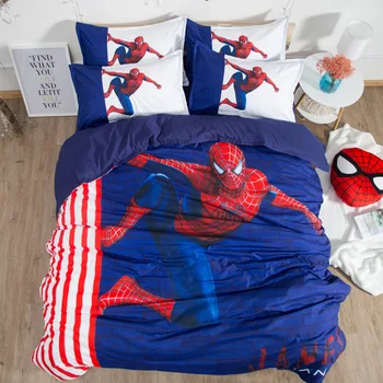 Avengers Spider-Man 3D posteľná bielizeň Nastaviť Mäkké Cartoon Deka Kryt Vankúš Perinu Posteľná Bielizeň Dospelých Detí dievča chlapca