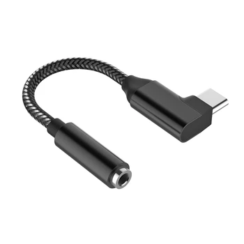 HORÚCE USB C do 3,5 mm pre Slúchadlá, Adaptér 90 Stupňov, Typ C Prenosný Slúchadlový Zosilňovač DAC pre iPad Pro Huawei, Samsung Galaxy