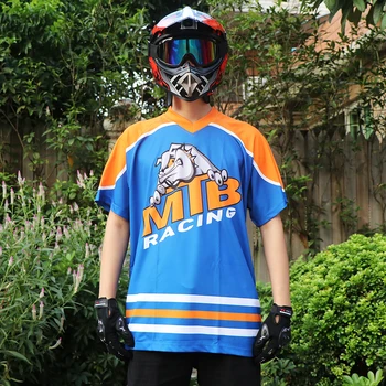Rýchle suché priedušná motokros jersey top Cyklistické Tričko MTB Downhill nosiť krátke rukávy sublimated oblečenie
