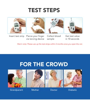 Test Zdravotnícke Diabetes 400/300/200/100KS /50 Sinocare Safe-Accu hladiny Glukózy v Krvi Testovacie Prúžky a Lancets