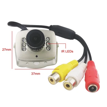 Kovové 700TVL CMOS Analógový Fotoaparát 2.8 mm/3.6 mm/6 mm Objektív Krytý CCTV mini kamera 6pcs 940nm Infračervené Nočné Videnie Kamery