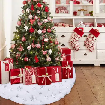 Snowflake Elk Vianočný Stromček, Sukne, Veselé Vianoce Dekor pre Domáce Vianočné Ozdoby Navidad 2020 Vianočné Darčeky na Nový Rok 2021