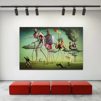 Salvador Dali Wall Art Plagáty Vytlačí Unframeless Abstraktné Umenie Plátno, Maľovanie Obrazov Na Stenu Pre Obývacia Izba Classic Dekorácie