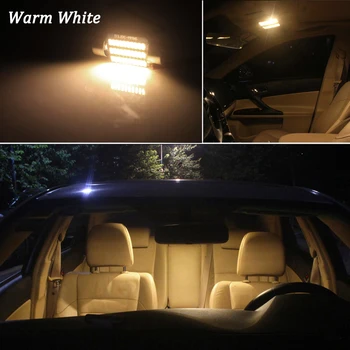 Biela bez Chýb Canbus Pre VW Volkswagen Touareg 7L 7P Interiérové LED Mapu Dvere Zrkadlo na líčenie batožinového priestoru Svetlo Lampy Kit (2003-2018)