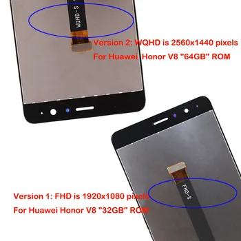 Pre Huawei Honor V8 KNT-AL20 KNT-UL10 KNT-AL10 KNT-TL00 KNT-TL10 LCD Displej Dotykový Displej Digitalizátorom. Montáž Náhradných dielov