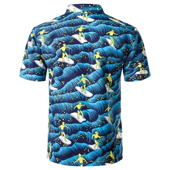 Móda Sufing Tlač Tričko Mužov 2020 Letné Nový Krátky Rukáv Tropické Aloha Tričká Pánske Strany Dovolenku Unisex Pláž Nosiť Košieľka
