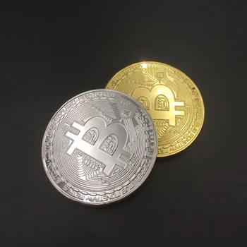 10 PC Doprava Zadarmo Silver/Gold Plated Bitcoin Mince BTC Mince Umelecké Zbierky Pozlátené Jednej Mince Zbierku Umenia Darček Kolekcie