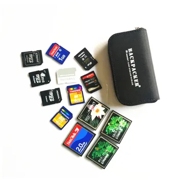 Pamäťová Karta, puzdro, Držiak Peňaženka Pre CF/SD/SDHC/MS/DS 22 Kus 4CF karta + 18 SD Kartu