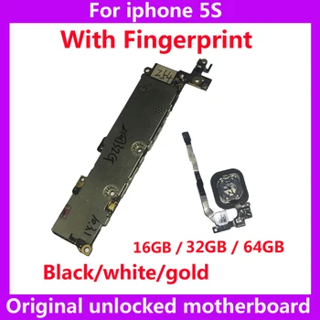 16gb 32gb 64gb pre iphone 5S 5 S pôvodný dosky S / Bez Dotyk ID odomknutý doske Čisté ID IOS Systém logic board