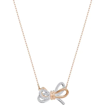 Vysoká Kvalita 1:1 SWA XL019 Šperky Luk Romantické Kúzlo Elegantné, Nádherné Módne Avant-garde Jemné Ženské Náhrdelník Veľkoobchod