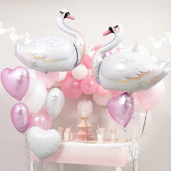 2pc Veľká biela labuť flamingo balóny happy Birthday Party Dekorácie deti hračky dieťa sprcha dievča vzduchu globos cumpleanos infantiles