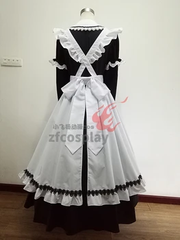 Anime, Japonskej čierny a biely kostým slúžky Lolita princezná Cosplay Halloween Muž Žena Cosplay Kostým