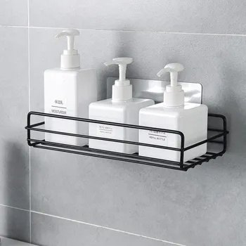 Japonský štýl kovaného železa kúpeľňa polica na stenu sprchový gél úložný stojan wc voľný úder toaletná stojan YHJ120605