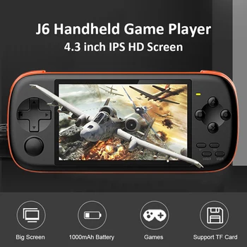 POWKIDDY J6 Prenosné hracie Konzoly 4.3 inch IPS HD Displej 128 Bit Simulátor Prenosné Video Arcade Hra, Hráč Č Vstavané Hry