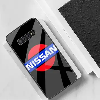 Nissan Logo značky Automobilov Telefón Prípade Tvrdeného Skla Pre Samsung S20 Plus S7 S8 S9 S10 Plus Poznámka 8 9 10 Plus