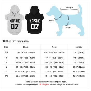 Prispôsobený Pes, Psie Oblečenie Mikiny Osobné Pet Kabát Francúzsky Buldog Šaty, Spoločenské Šteňa Názov Oblečenie Malé Stredne Veľké Psy