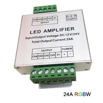 DC12V/24V RGB/RGBW/RGBWW RGB+SCS led Zosilňovač 12A/15A/24A/30A RGBWC Led Pásy Pásky Moc Repeater radič
