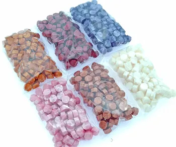 Nový 6 farieb retro tesniaci vosk tablety korálky / častice / prúžky samoopaľovacie vosku pečať dávnych tesniaci vosk 30 g,100-105pcs v TAŠKA